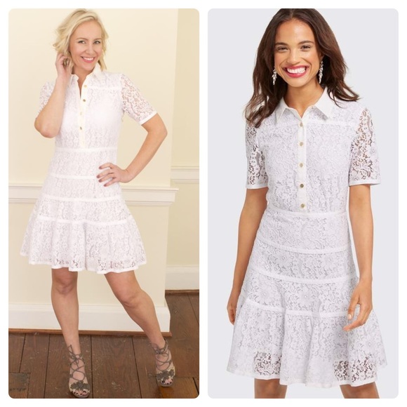 Draper James | Meadow Lace Shirt Dress - Picture 2 of 8